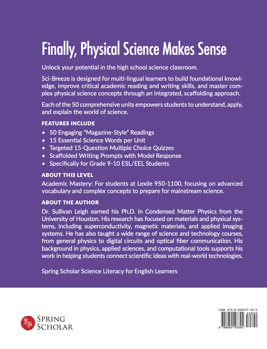 SCI-BREEZE: Earth & Physical Science (Academic Mastery, Student Edition)