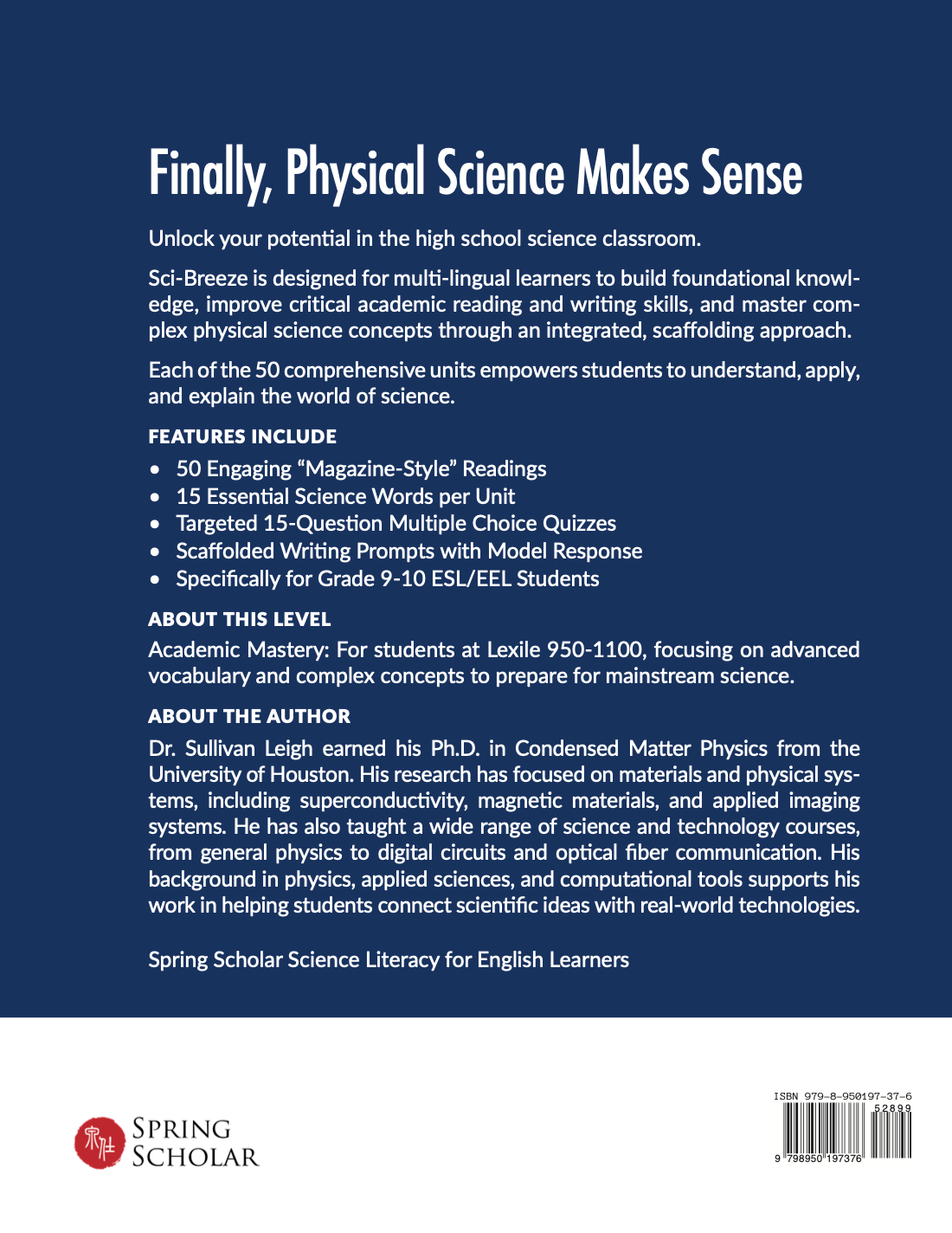 SCI-BREEZE: Earth & Physical Science (Essential Literacy, Teacher Edition)
